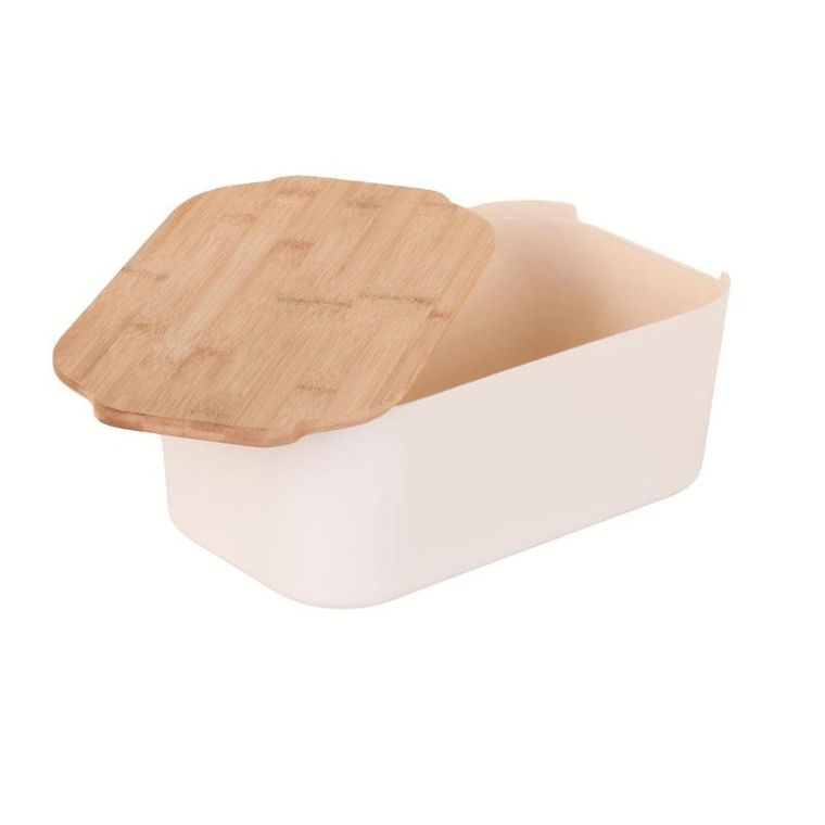 Excellent Houseware, chlebak z bambusową pokrywką, 33-18,5-12 cm