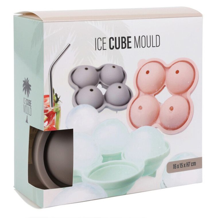 Excellent Houseware, foremka do lodu na 4 kule, średnica 7 cm