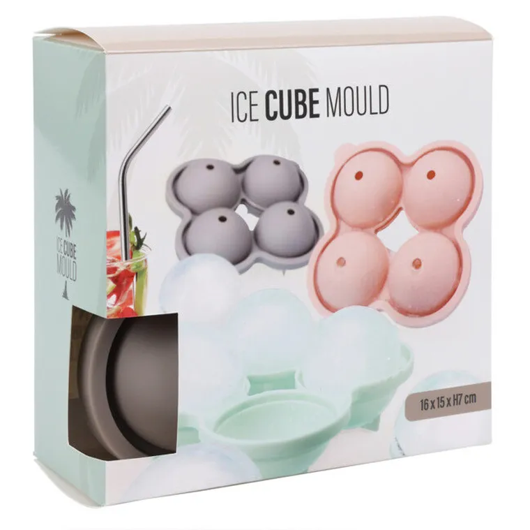 Excellent Houseware, foremka do lodu na 4 kule, średnica 7 cm