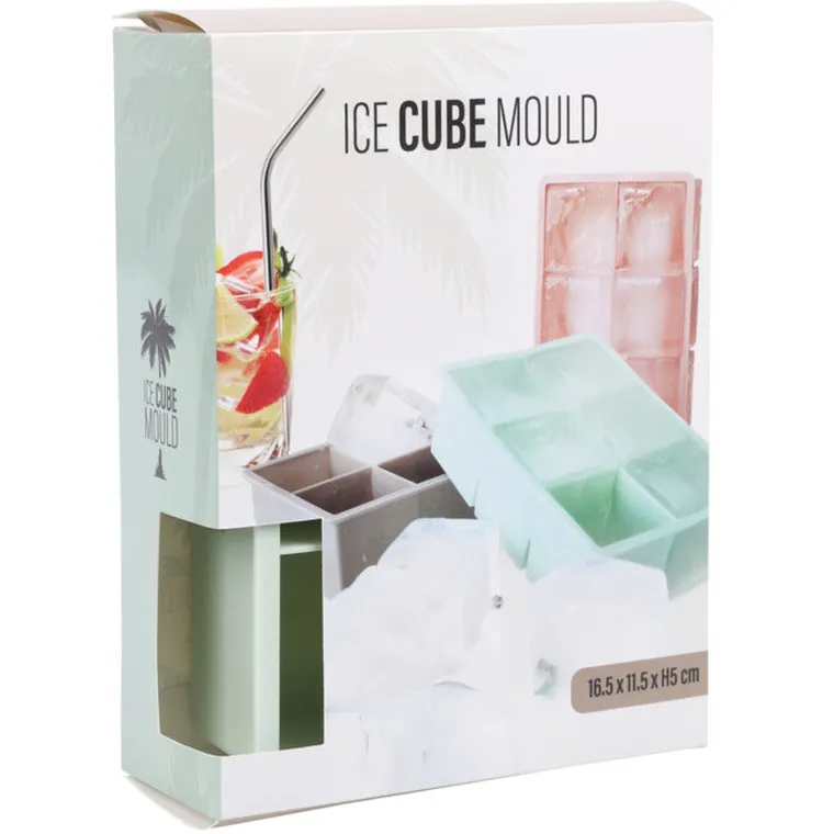 Excellent Houseware, foremka do lodu na 6 kostek, 16,5-11,5-5 cm