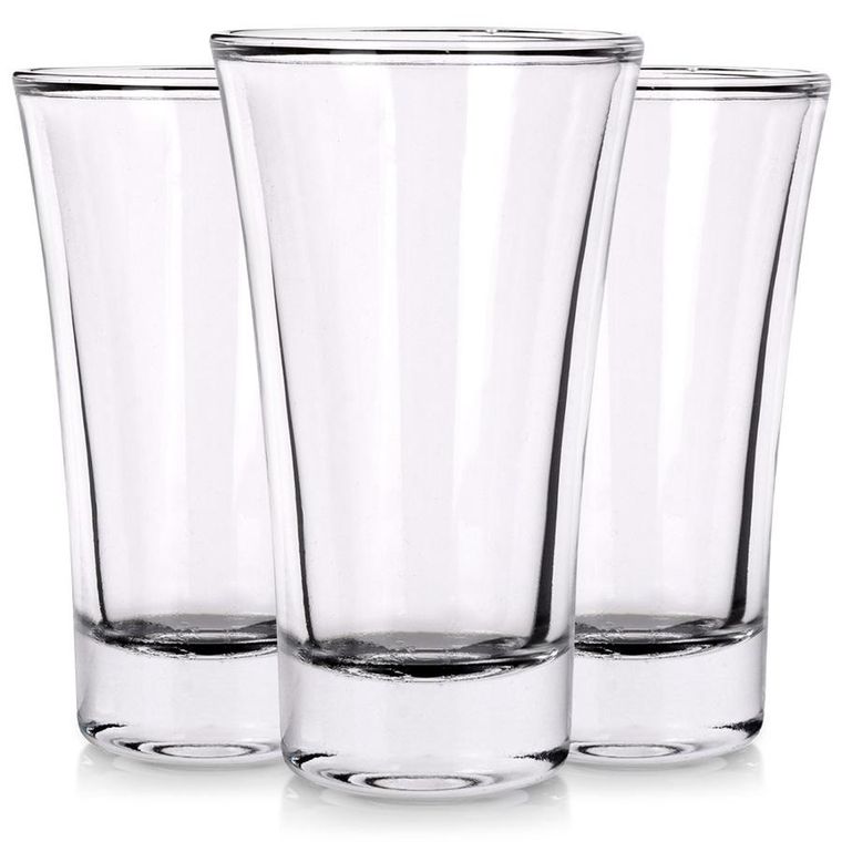 Excellent Houseware, kieliszki do wódki szklane, 60 ml, 3 szt.