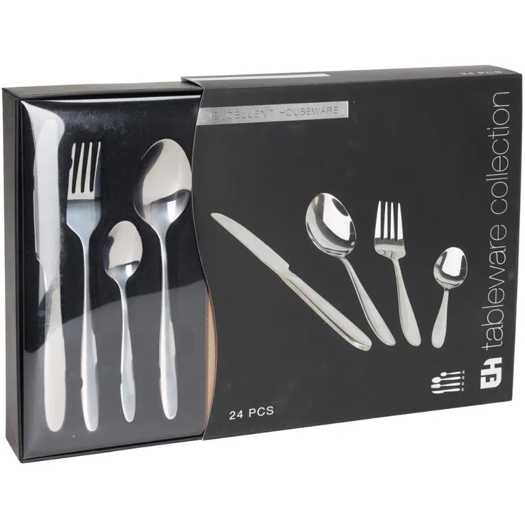 Excellent Houseware, klasyczny zestaw sztućców dla 6 osób