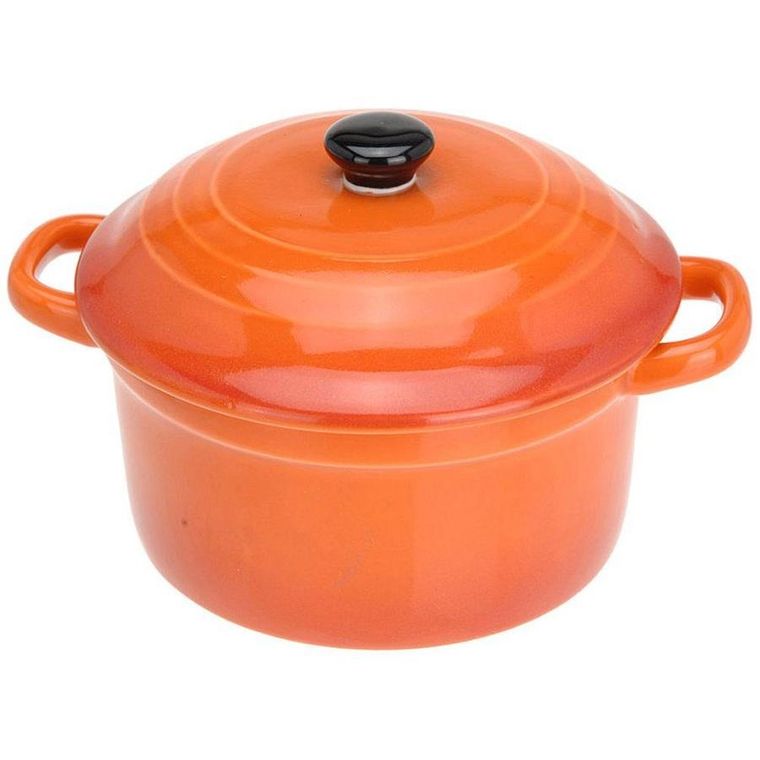 Excellent Houseware, kokilka porcelanowa z pokrywką, 300 ml