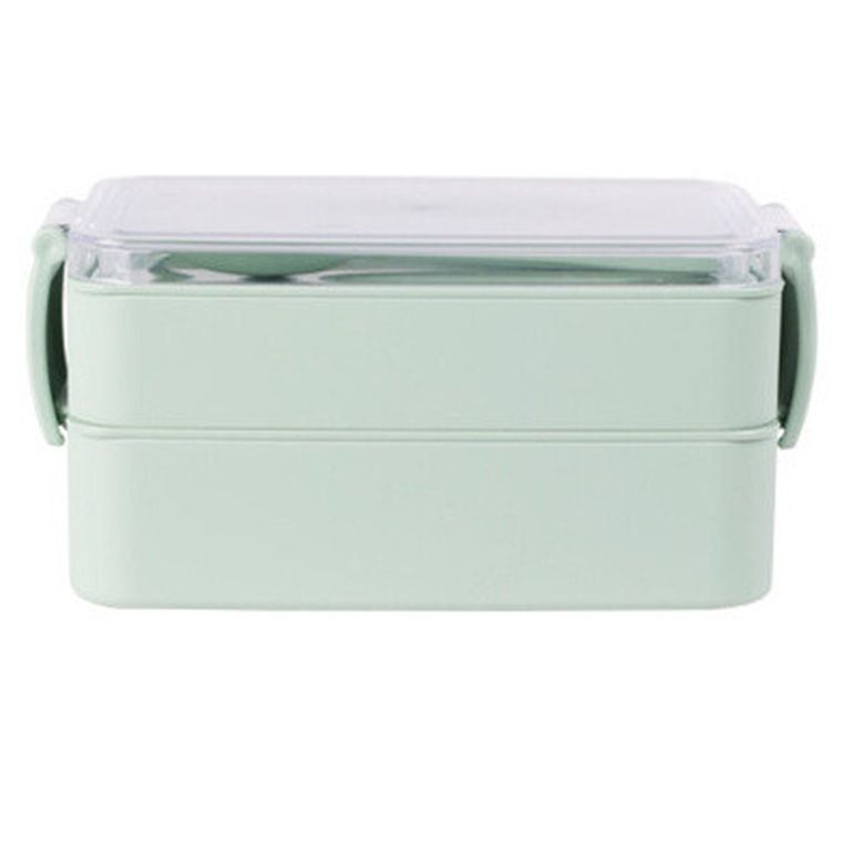 Excellent Houseware, lunchbox, dwukomorowy, zielony, 18-10-8.5 cm