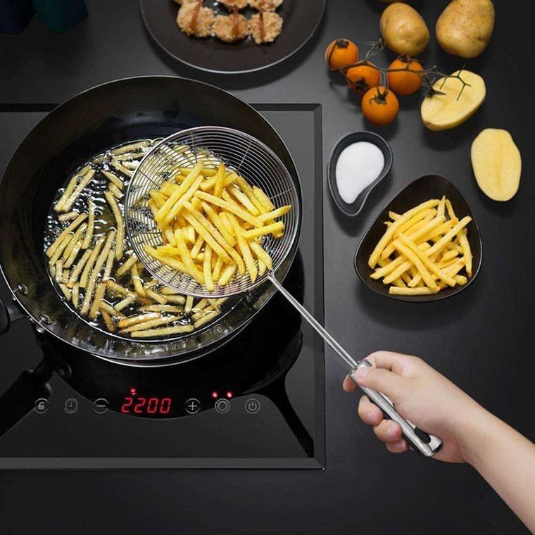 Excellent Houseware, łyżka cedzakowa, stalowa, 37 cm