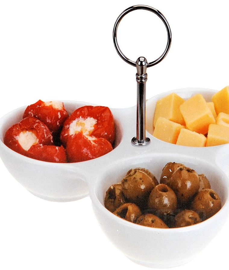 Excellent Houseware, miseczki porcelanowe do sosów, dipów i przekąsek, 3 szt.