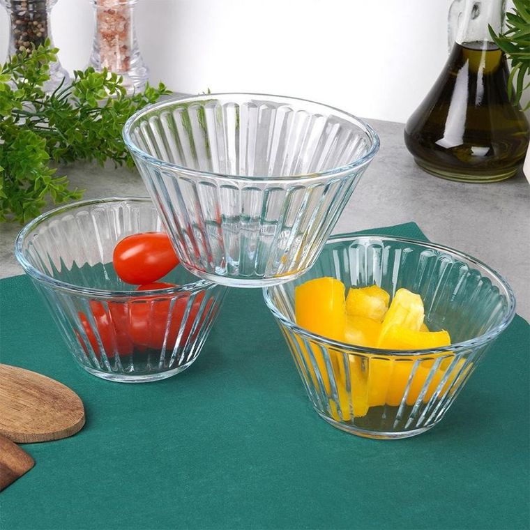 Excellent Houseware, miseczki Szklane, 270 ml, 3 szt.