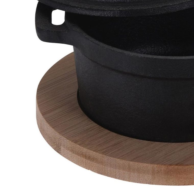 Excellent Houseware, naczynie żeliwne do serwowania na desce, taca