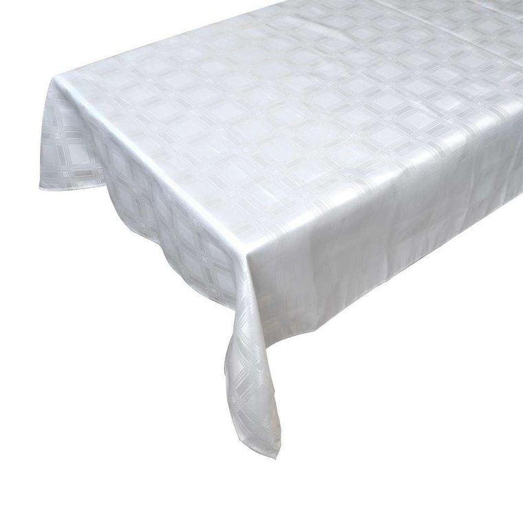 Excellent Houseware, obrus plamoodporny, biały prostokątny, 220-150 cm