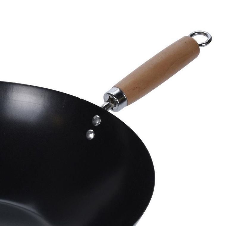 Excellent Houseware, patelnia wok ze stali węglowej, 35 cm