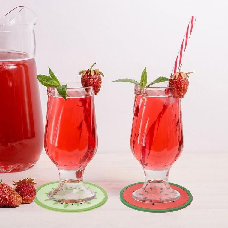 Excellent Houseware, podkładka, owoce, 8,5 cm, 6 szt.