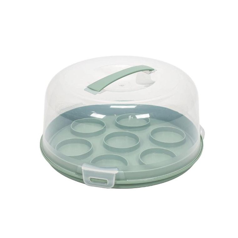 Excellent Houseware, przenośne pudełko na tort lub muffinki, średnica 25-14 cm