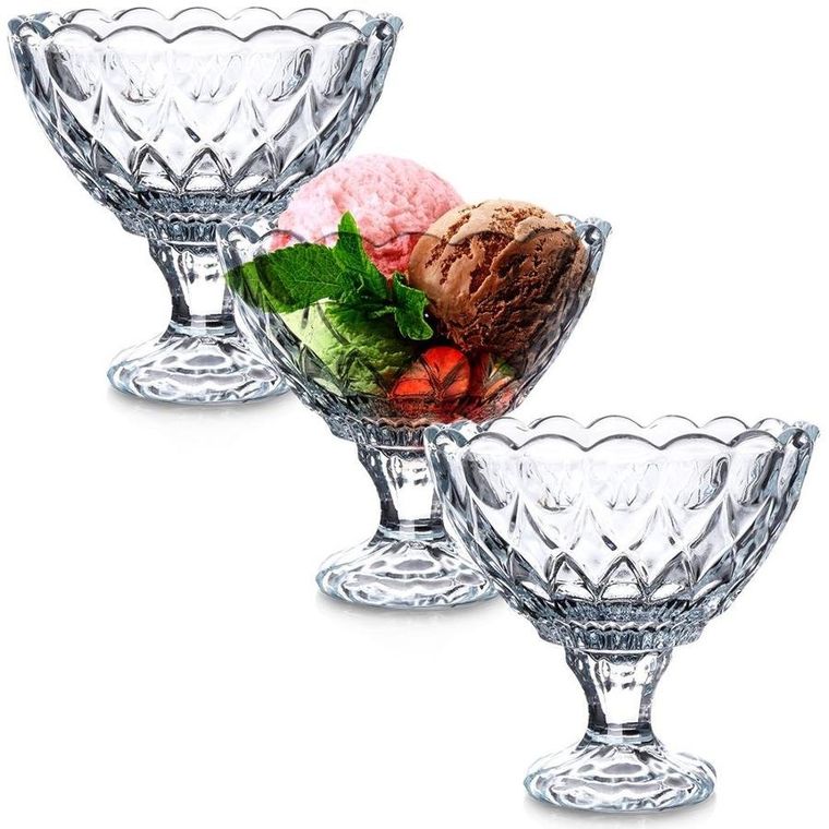 Excellent Houseware, Pucharki do lodów szklane 180 ml 3 szt.