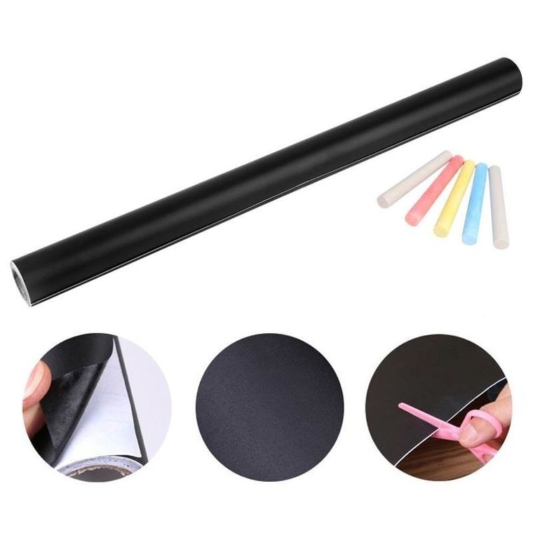 Excellent Houseware, samoprzylepna tablica kredowa, 45-200 cm + kreda