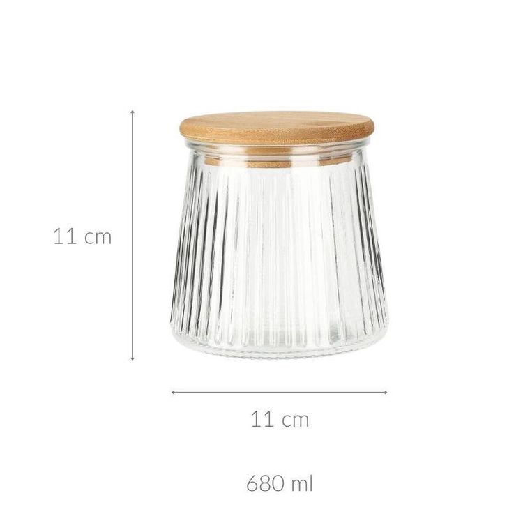 Excellent Houseware, słoik z bambusową pokrywką, szczelne zamknięcie