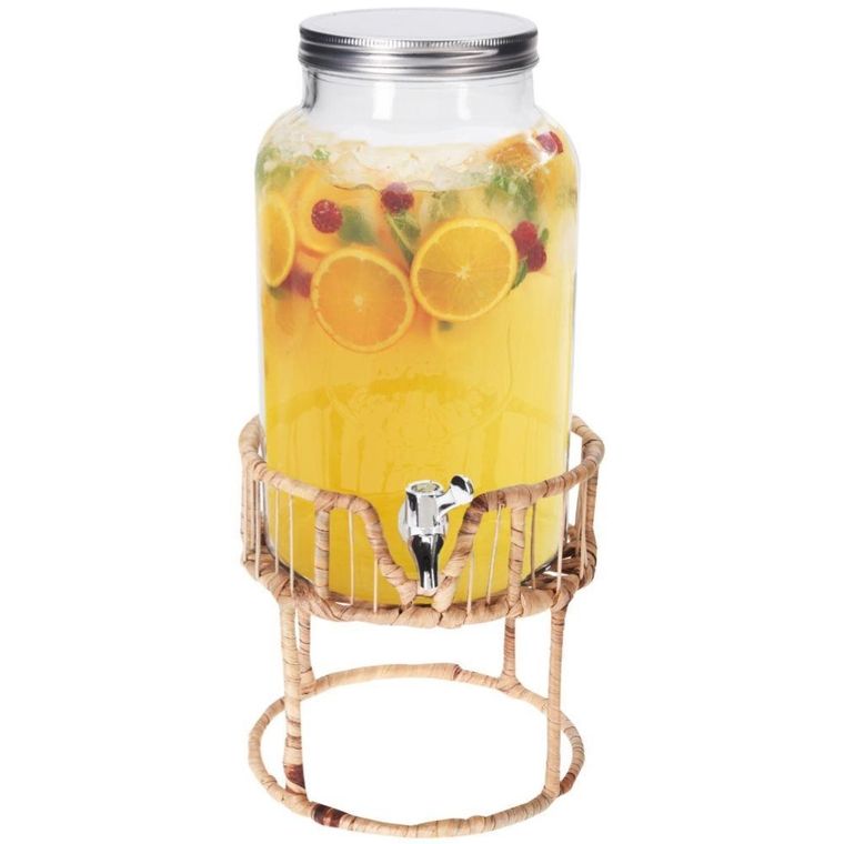 Excellent Houseware, słój z kranikiem ze stojakiem, 5,5l