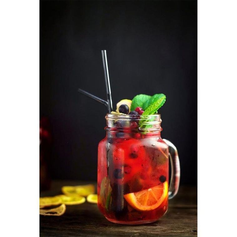 Excellent Houseware, słomki stalowe + czyścik, 4 szt.