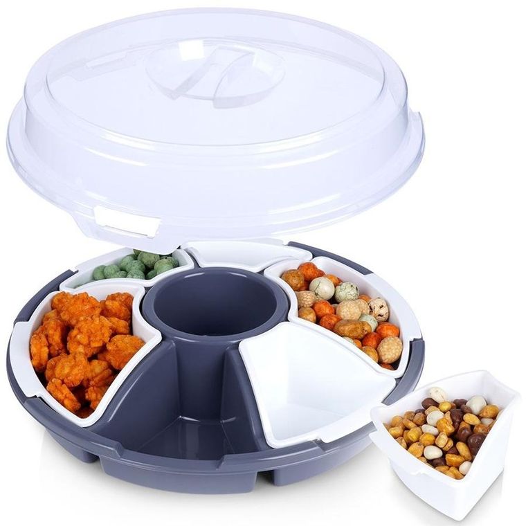 Excellent Houseware, talerz do serwowania z pokrywą, 33 cm