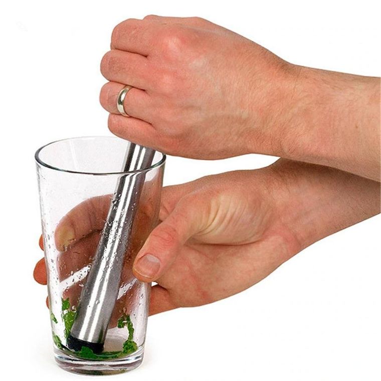 Excellent Houseware, tłuczek barmański, Muddler, stalowy, 17.5 cm