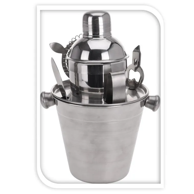 Excellent Houseware, zestaw barmański: shaker, wiaderko, akcesoria barowe