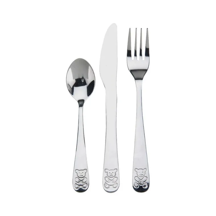 Excellent Houseware, zestaw sztućców dla dziecka, niebieski, 3 elementy