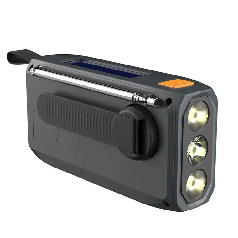 Extralink, BT-4000, radio awaryjne, Bluetooth solarne z korbką dynamo i latarką SOS, powerbank, 4000mAh