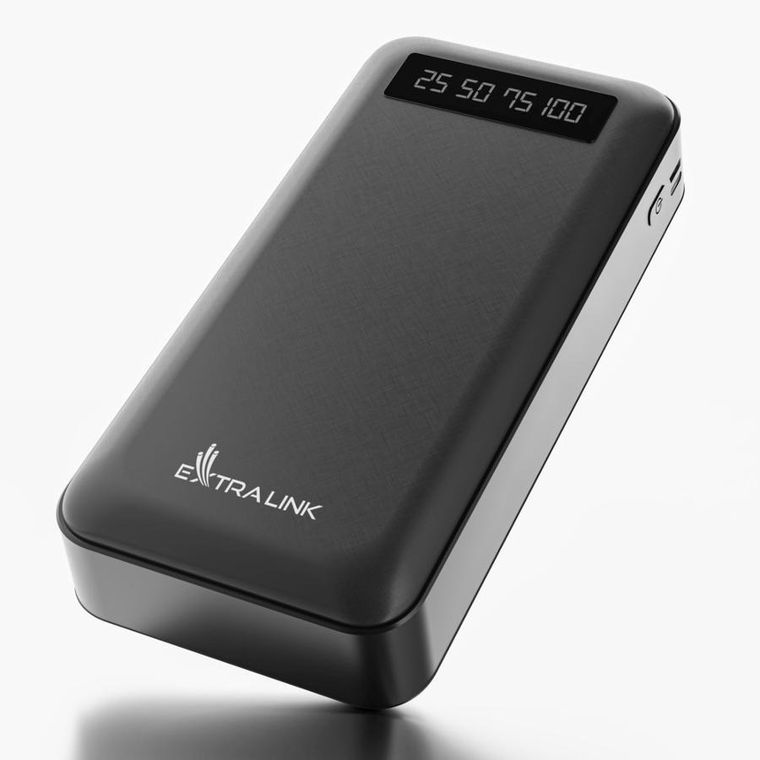 Extralink, EPB-084 20000mAh, powerbank, USB-C, czarny