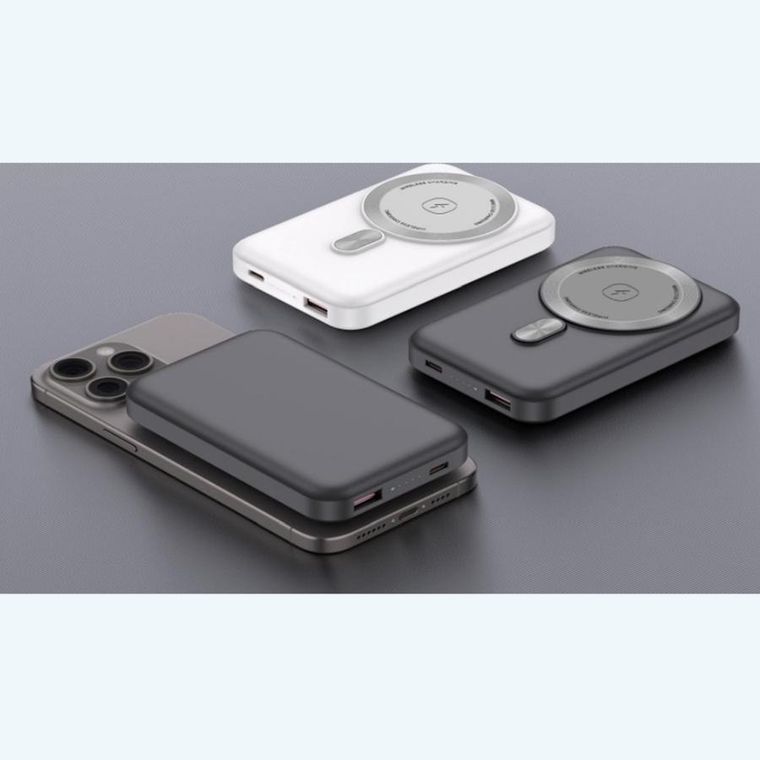 Extralink, powerbank, MagSafe 10000mAh, biały,, 38.5Wh PD20W+15W USB-C USB-A