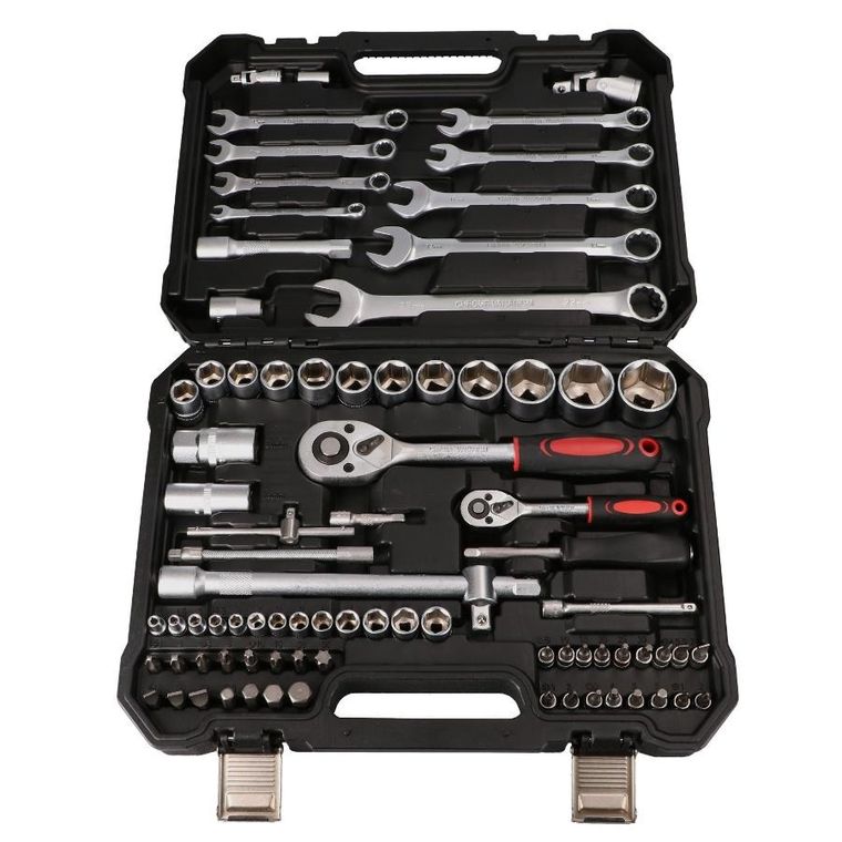 Extralink, Powerlink, zestaw narzędzi, klucze nasadowe, walizka, 82 elementy