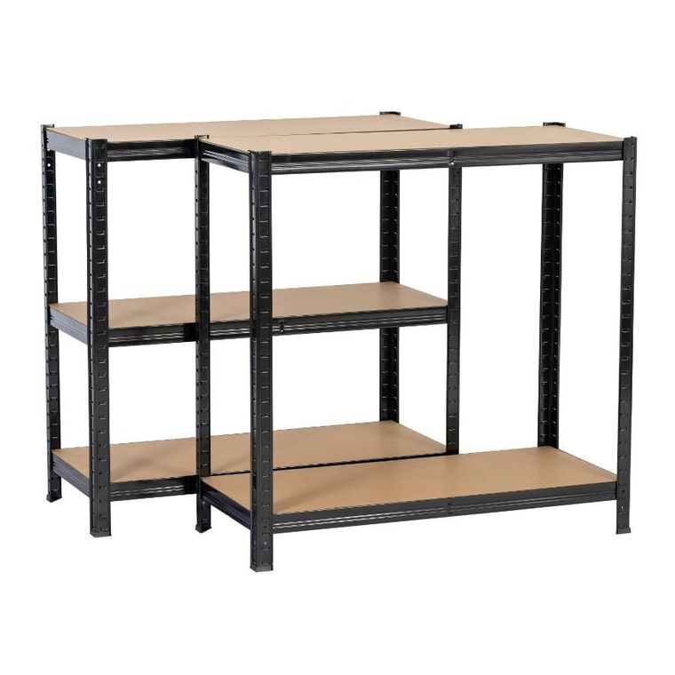 Extralink, regał magazynowy, metalowy, czarny, 180-90-40 cm