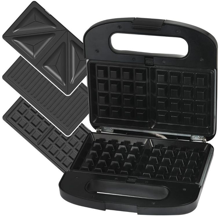 Extralink, Smart Life Grill Sandwich & Waffle Maker, grill, toster & gofrownica, opiekacz z 3 wymiennymi płytami, 1000W, SJ-37A
