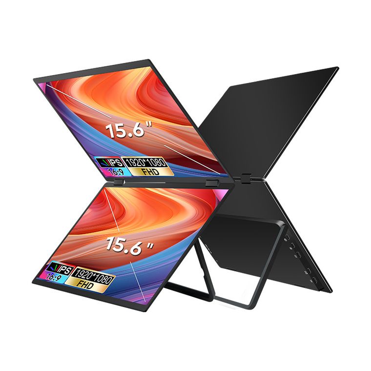 Extralink, Smart Life, przenośny monitor, do laptopa, 15.6", podwójny 15.6"