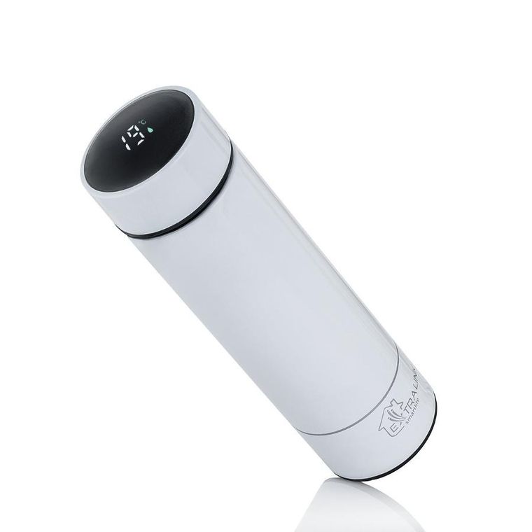 Extralink, termos z wyświetlaczem temperatury LED, biały, 500 ml