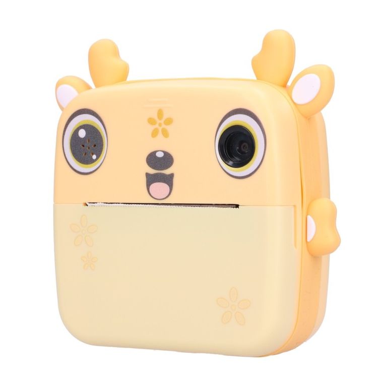 Extralink, zestaw: Jelonek, drukarka termiczna z aparatem, żółta + papier termiczny, 3 szt.