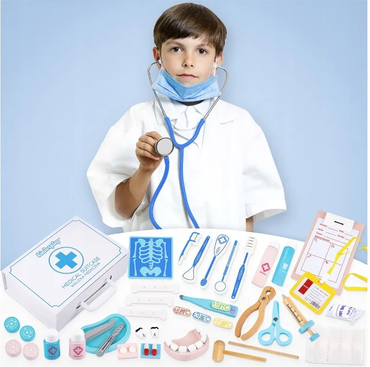 Extralink, zestaw małego lekarza w walizce, 43 elementy