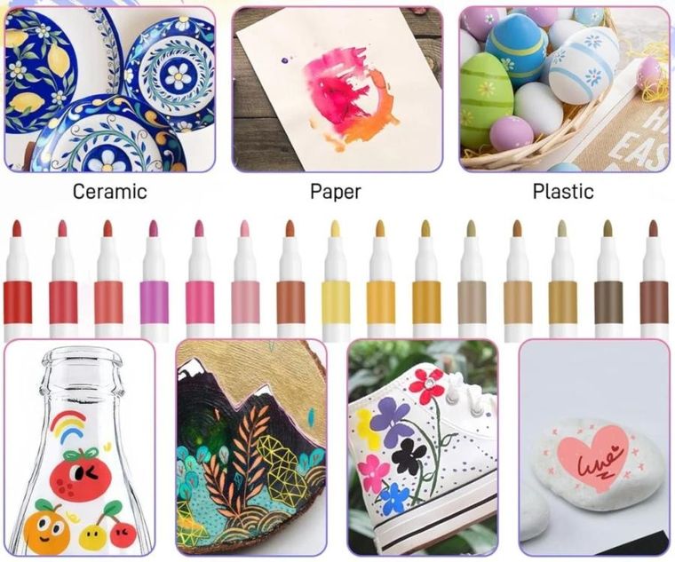 Extralink, zestaw markerów akrylowych, 24 kolory