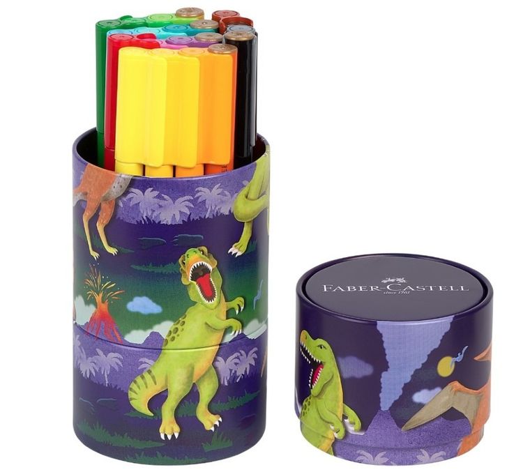 Faber Castell, Connector, flamastry, dinozaury, 20 kolorów