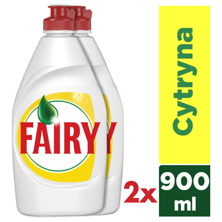 Fairy, Lemon, płyn do mycia naczyń, 2-900 ml