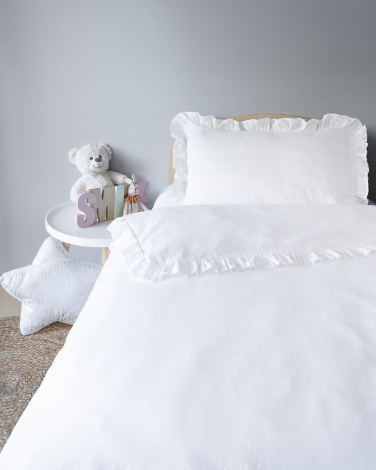 Falbanka, 2-częściowy komplet pościeli bawełnianej, 90-120 cm