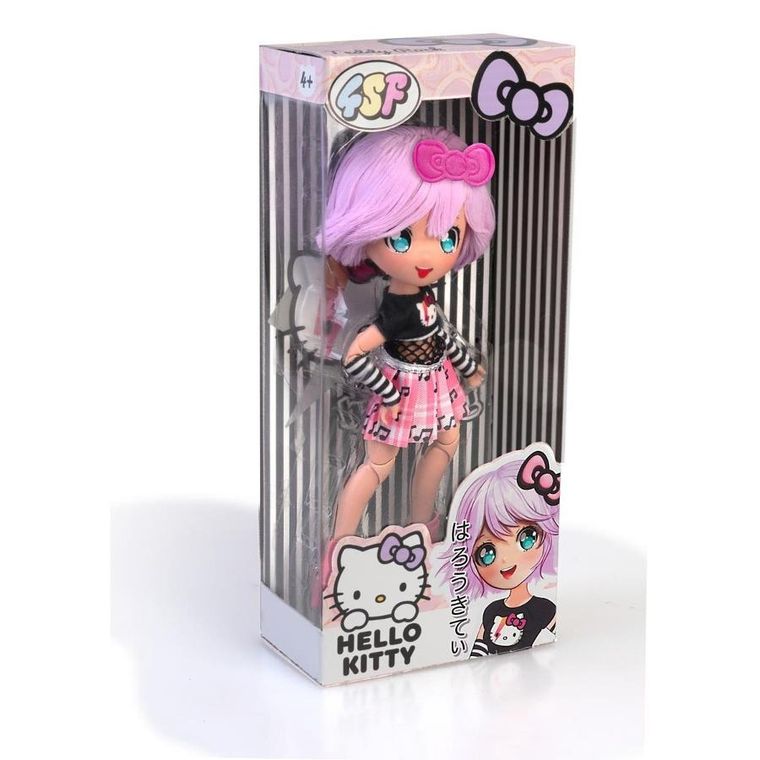 Famosa, Hello Kitty, lalka modowa, fioletowa, 19,5 cm