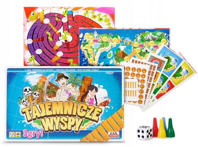 Fan, Tajemnicze wyspy, gra familijna, 3w1