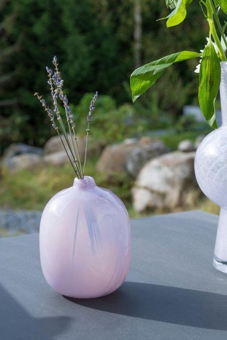 Fanni K, szklany wazon w pastelowym kolorze, Crocus, 12,5 cm