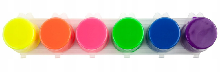 Farby tempera, fluorescencyjne, 6 kolorów, 15 ml