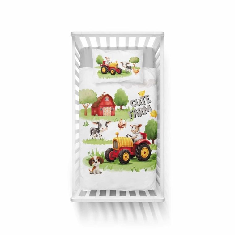 Farma, 2-częściowy komplet pościeli dziecięcej, 100-135 cm