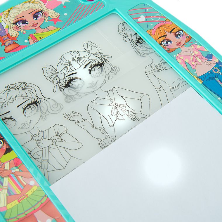 Fashionista, podświetlana tablica do rysowania, zestaw kreatywny