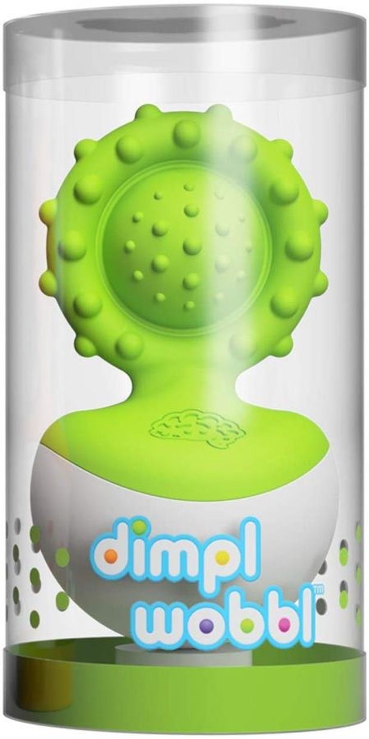 Fat Brain Toy Co, Dimpl, wańka wstańka, gryzak, zielony