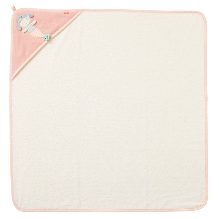 Fehn, Morze, ręcznik z kapturem, syrenka, 80-80 cm