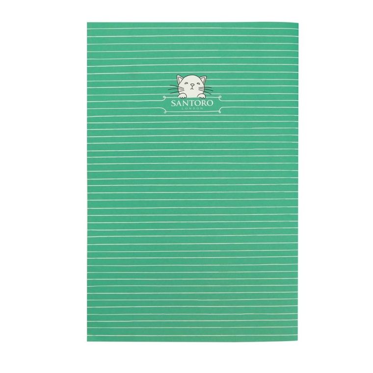 Felines, Koty, średni zeszyt, Feline Fine, Bold Green, 1 szt.