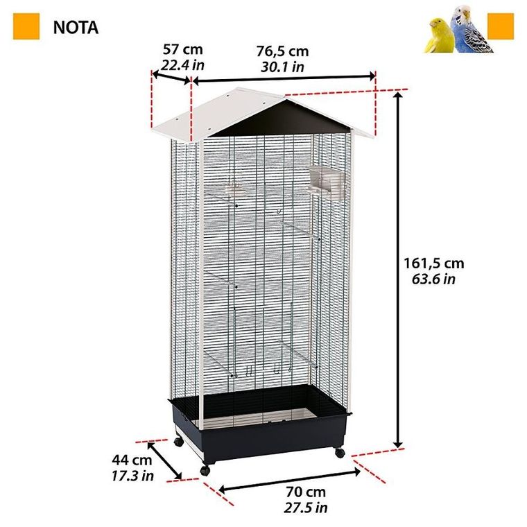 Ferplast, Nota, woliera dla ptaków, 161,5 cm