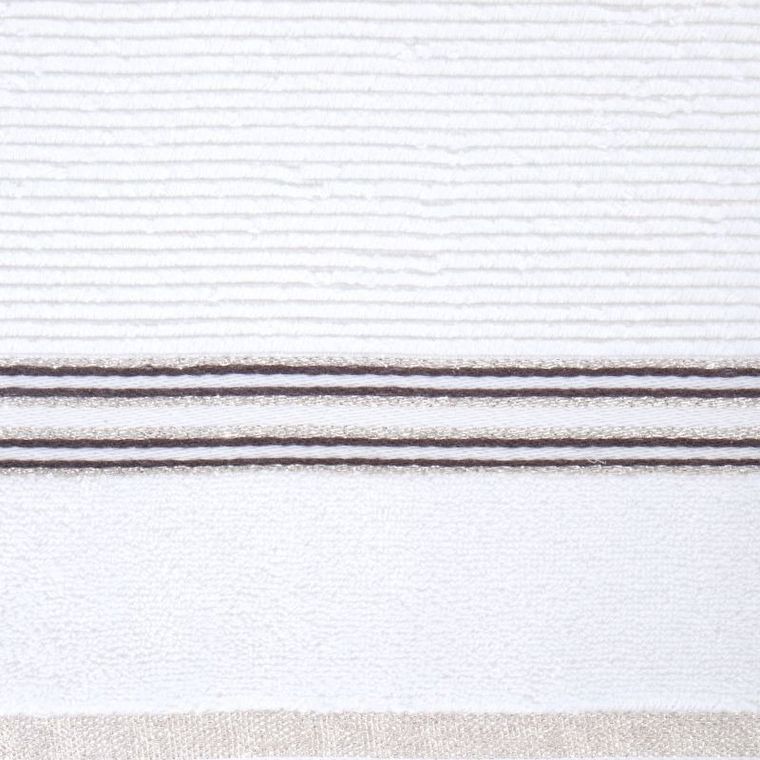 Filon, ręcznik w prążki z ozdobną bordiurą przetykaną błyszczącą nicią, 50-90 cm